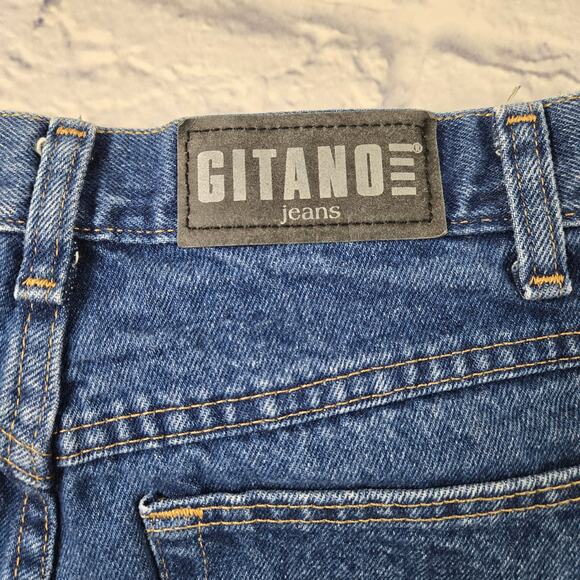 Vintage Gitano Women's Mom Jeans 100% Cotton Dark Wash Preppy Tapered 8 Petite - Picture 6 of 12